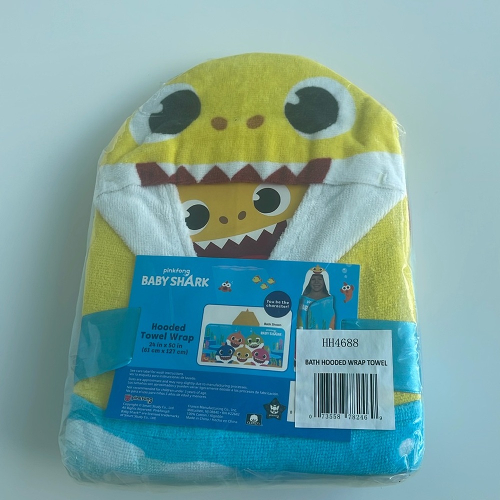 Baby Shark Hooded Towel